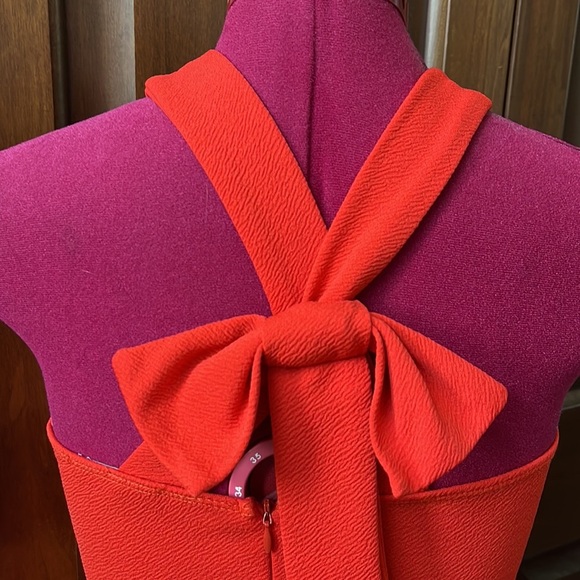Just me Dress mini skater style Halter dress sleeveless Orange NWOT Sz S - Picture 10 of 14